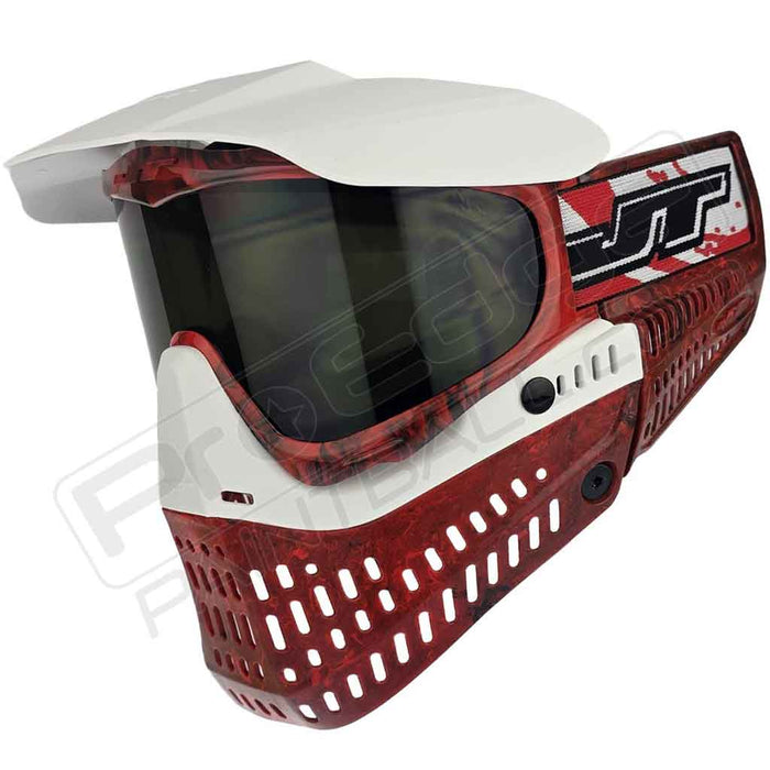 JT Proflex Paintball Mask LE - Marble Series Away - Red Black White
