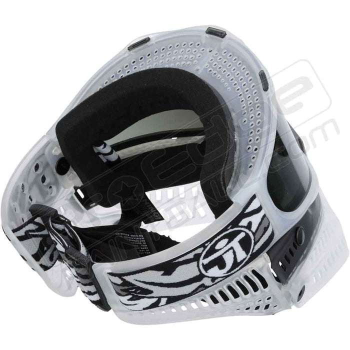 STORE DEMO - JT Proflex Paintball Mask SE - Ice Series Clear White - W/ Chrome Mirror Lens