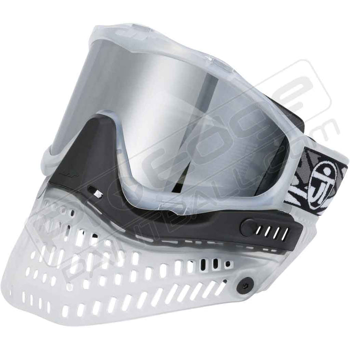 STORE DEMO - JT Proflex Paintball Mask SE - Ice Series Clear White - W/ Chrome Mirror Lens