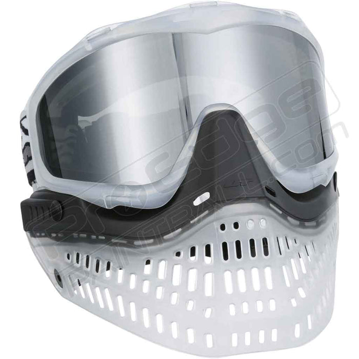 STORE DEMO - JT Proflex Paintball Mask SE - Ice Series Clear White - W/ Chrome Mirror Lens