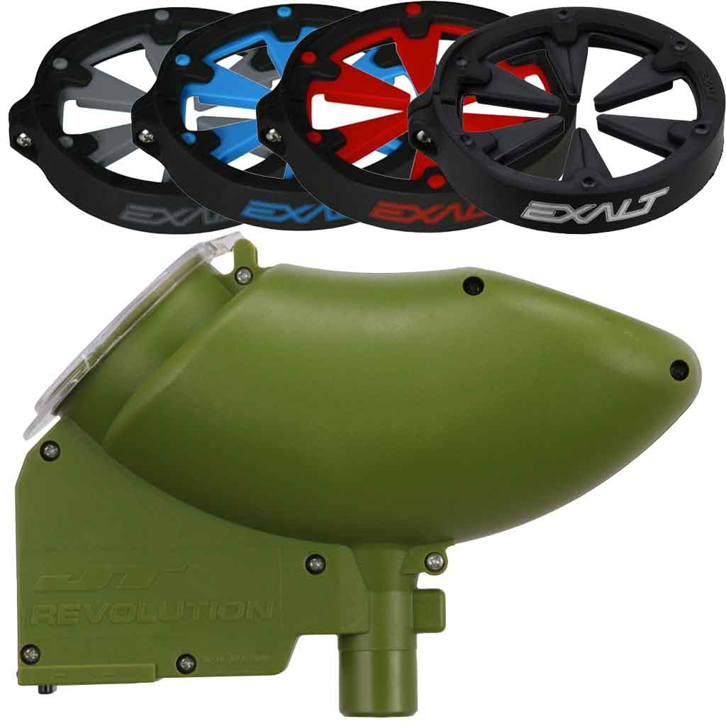 JT Revolution Electronic Hopper Olive — Pro Edge Paintball
