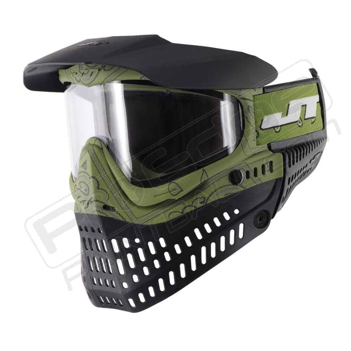 JT Prolfex Paintball Mask LE - Bandana Olive - Choose Lens Color (SKU 15819)