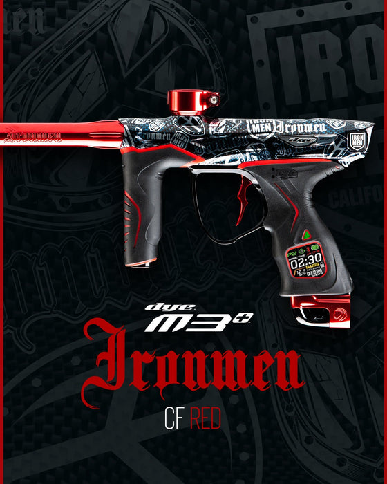 DYE M3+ PAINTBALL GUN - IRONMEN CF RED