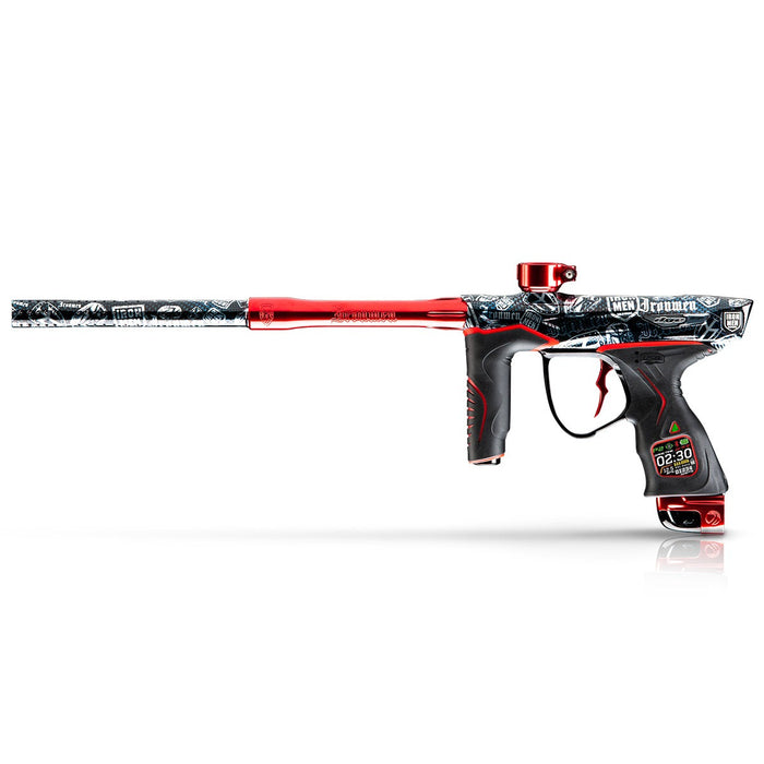 DYE M3+ PAINTBALL GUN - IRONMEN CF RED — Pro Edge Paintball