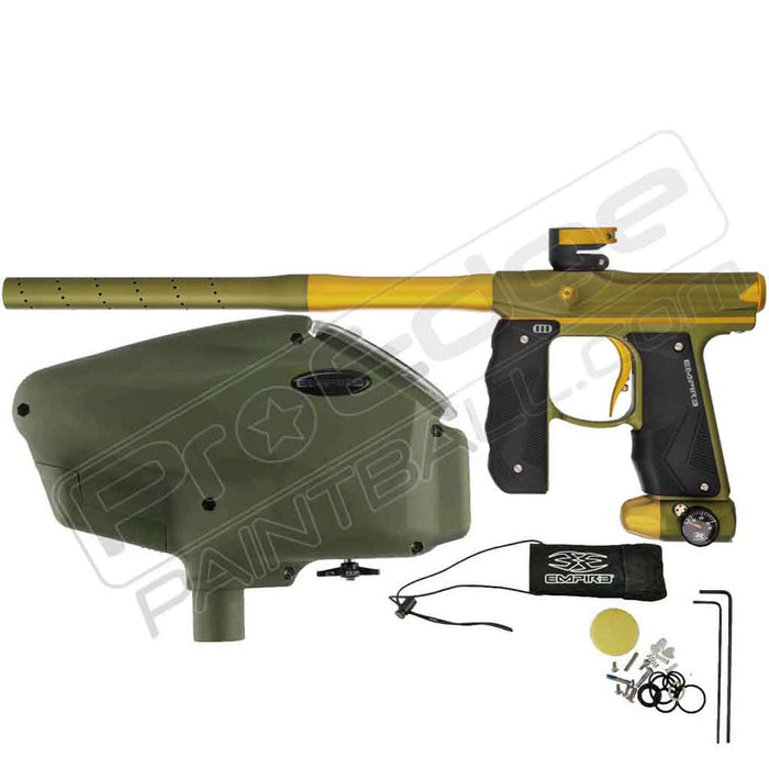 Empire Mini GS with 2 Piece Barrel and Empire Halo Too Loader Olive