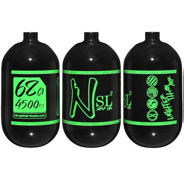 Ninja SL3 Carbon Fiber Tank 68 4500 - Gloss Black Green - Choose Regulator