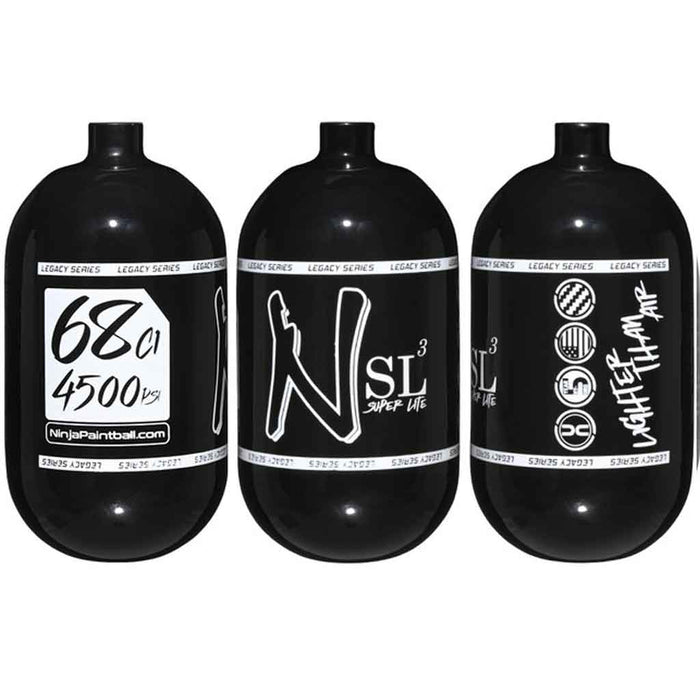 Ninja SL3 Carbon Fiber Tank 68 4500 - Gloss Black White - Choose Regulator