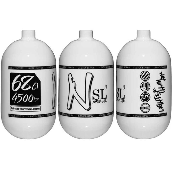 Ninja SL3 Carbon Fiber Tank 68 4500 - Gloss White Black - Choose Regulator