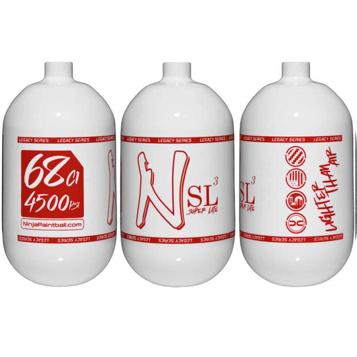Ninja SL3 Carbon Fiber Tank 68 4500 - Gloss White Red - Choose Regulator