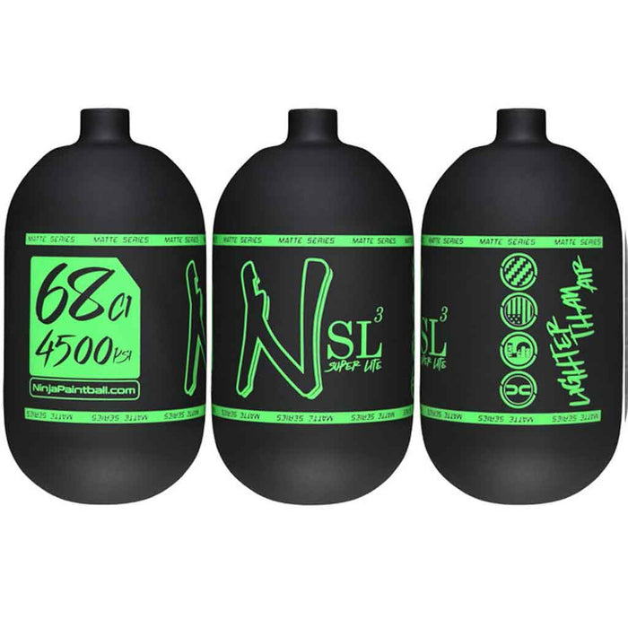 Ninja SL3 Carbon Fiber Tank 68 4500 - Matte Black Green - Choose Regulator