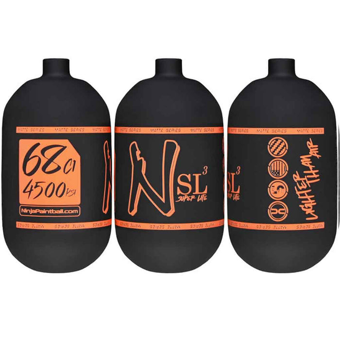 Ninja SL3 Carbon Fiber Tank 68 4500 - Matte Black Orange - Choose Regulator