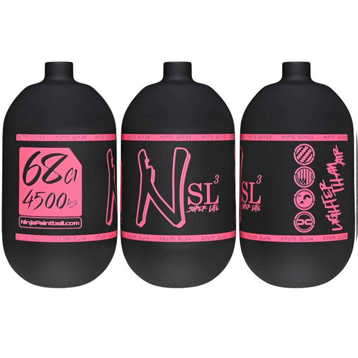 Ninja SL3 Carbon Fiber Tank 68 4500 - Matte Black Pink - Choose Regulator