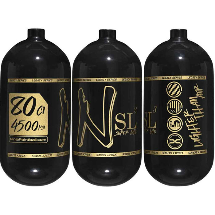 Ninja SL3 Carbon Fiber Tank 80 4500 - Gloss Black Gold - Choose Regulator