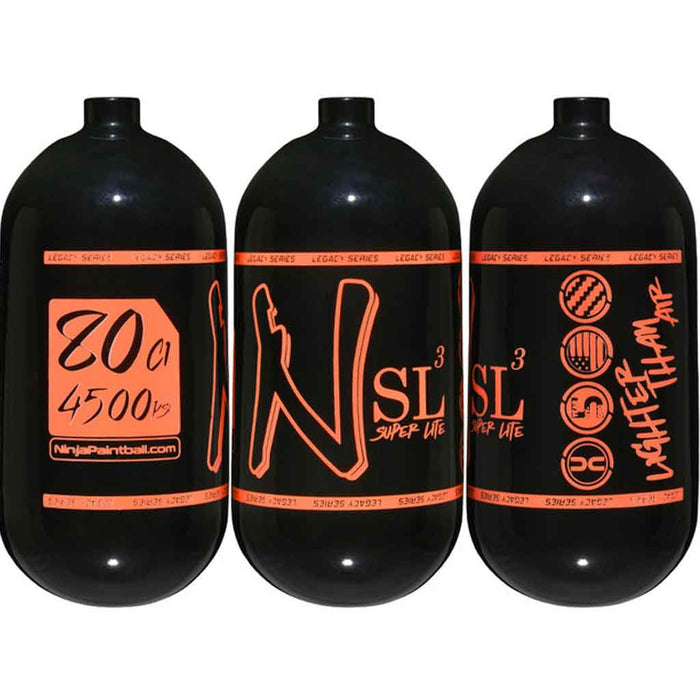 Ninja SL3 Carbon Fiber Tank 80 4500 - Gloss Black Orange - Choose Regulator