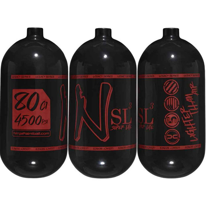 Ninja SL3 Carbon Fiber Tank 80 4500 - Gloss Black Red - Choose Regulator