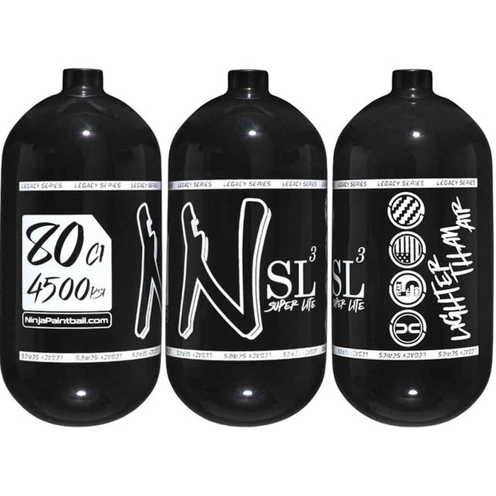 Ninja SL3 Carbon Fiber Tank 80 4500 - Gloss Black White - Choose Regulator