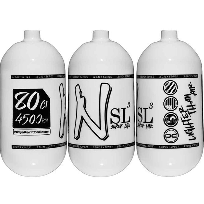 Ninja SL3 Carbon Fiber Tank 80 4500 - Gloss White Black - Choose Regulator