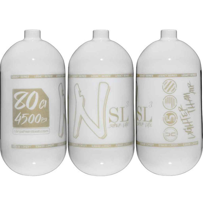 Ninja SL3 Carbon Fiber Tank 80 4500 - Gloss White Gold - Choose Regulator