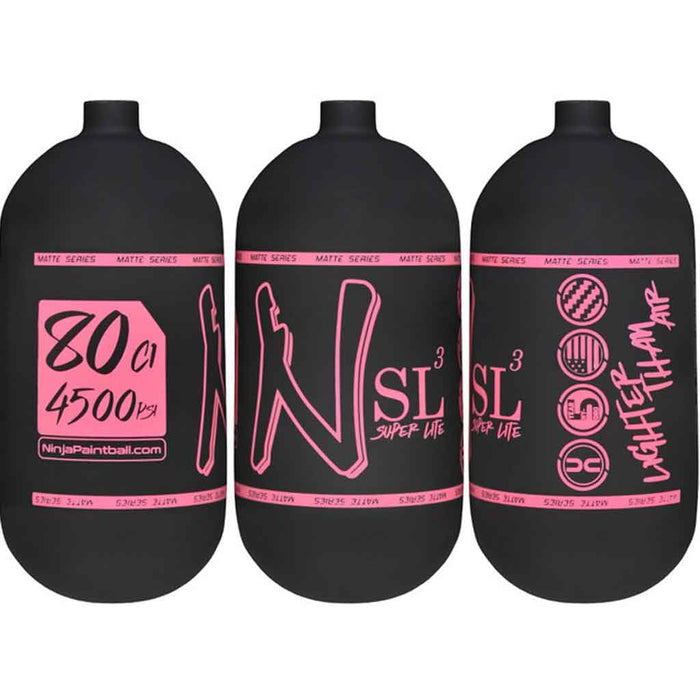 Ninja SL3 Carbon Fiber Tank 80 4500 - Matte Black Pink - Choose Regulator