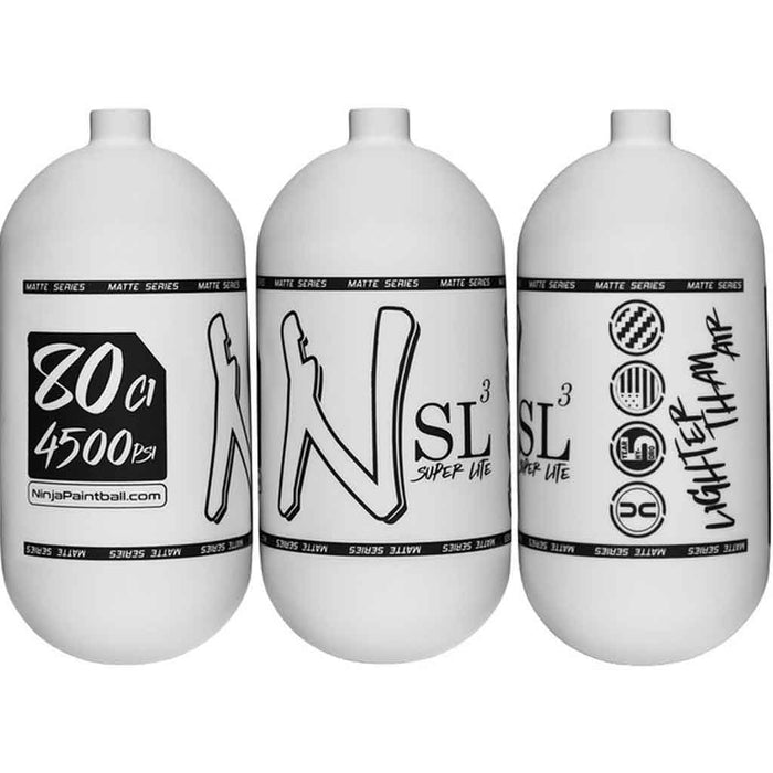 Ninja SL3 Carbon Fiber Tank 80 4500 - Matte White Black - Choose Regulator