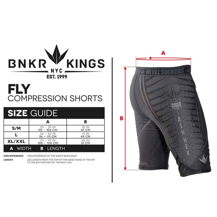 BUNKER KINGS FLY COMPRESSION SHORTS - CHOOSE SIZE