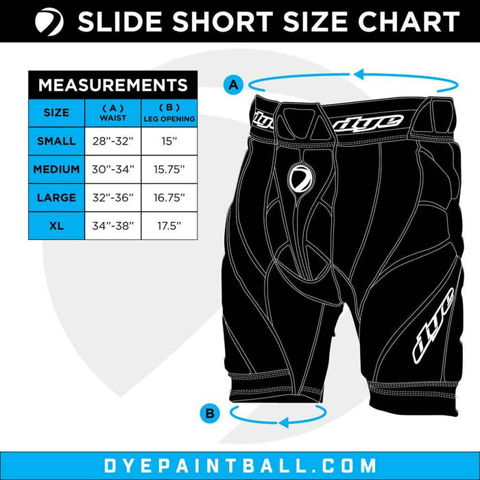 DYE PERFORMANCE PADDED SLIDE SHORTS - BLACK