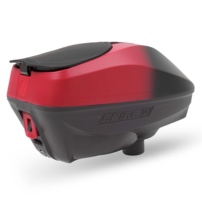 Virtue Spire IR2 Paintball Hopper - Red Black Fade