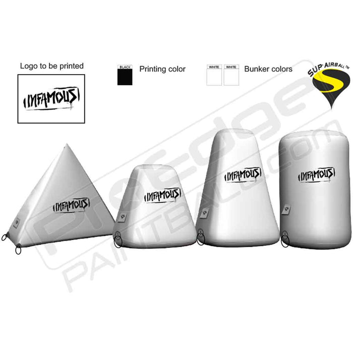 Sup Air NXL Paintball Bunkers - Infamous White  - Choose Bunker