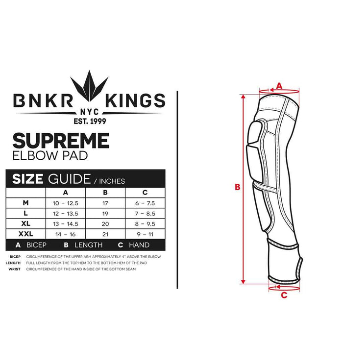 BUNKER KINGS V2 SUPREME ELBOW PADS - CHOOSE SIZE