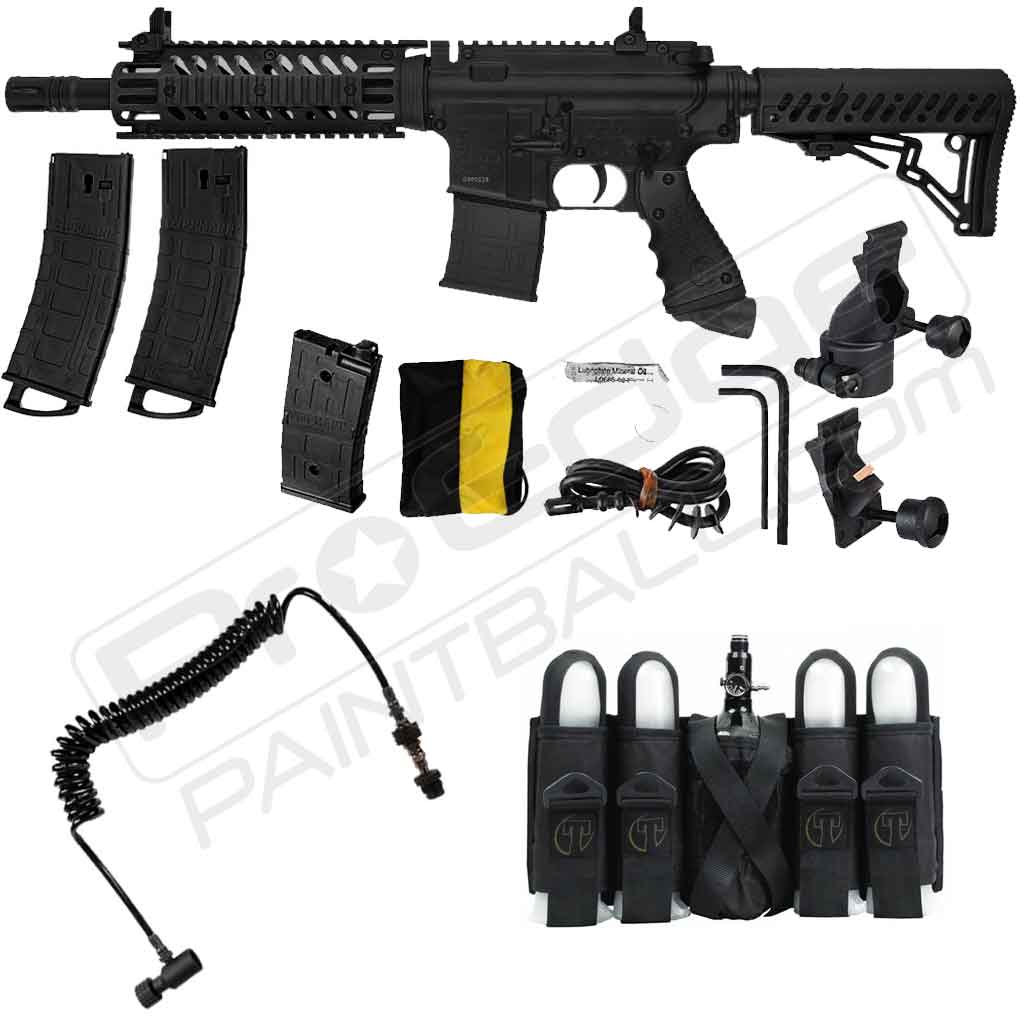 Tippmann TMC Mag Fed Paintball Marker Black Combat Package — Pro