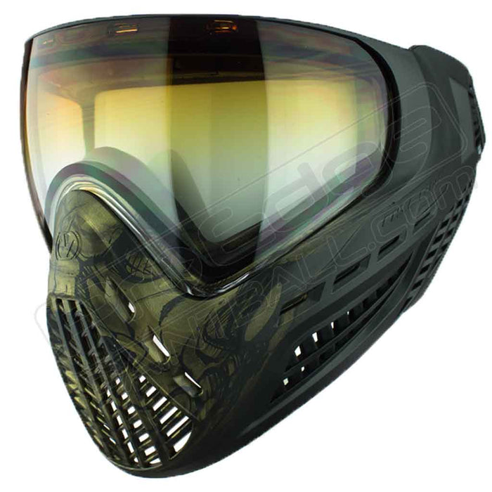 Virtue VIO Ascend Paintball Mask - Gold Skull LE - Choose Lens Color (SKU 16060)