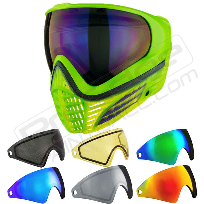 Virtue VIO X6 Thermal Paintball Mask - Acid Black - Choose Lens Color (SKU 18063)