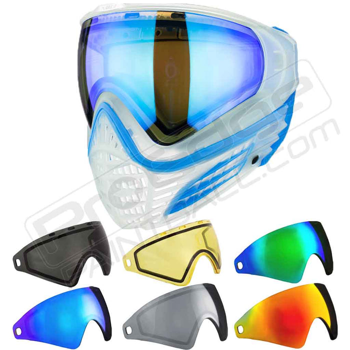 Virtue VIO X6 Thermal Paintball Mask - Clear Ice - Choose Lens Color (SKU 18123)