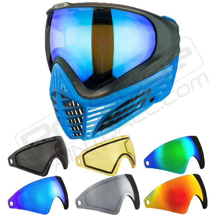 Virtue VIO X6 Thermal Paintball Mask - Ice Black - Choose Lens Color (SKU 18160)