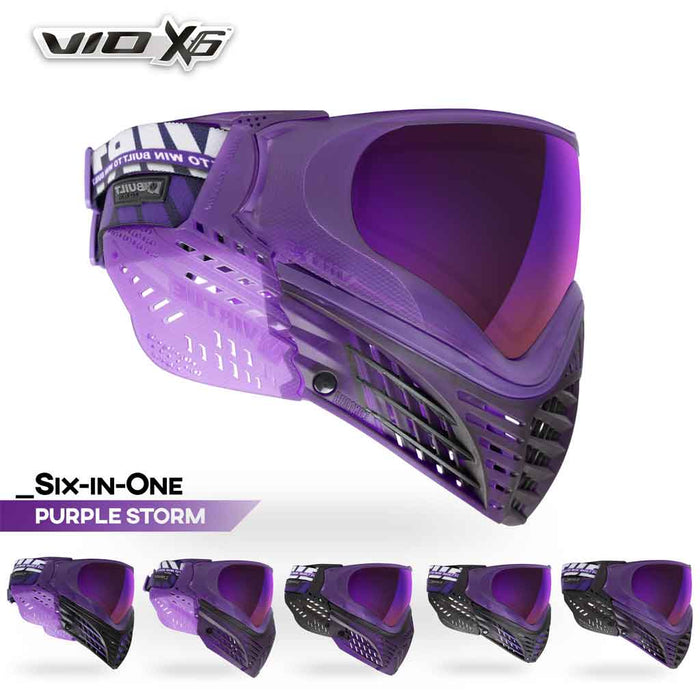 Virtue VIO X6 Thermal Paintball Mask - Purple Storm - Choose Lens Color (SKU 18194)