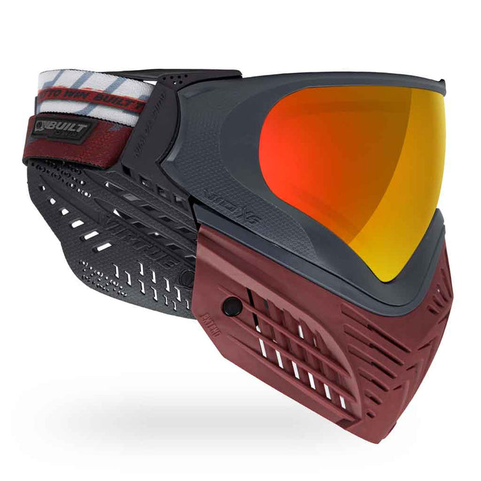 Virtue VIO X6 Thermal Paintball Mask - Red Fire - Choose Lens Color (SKU 18216)