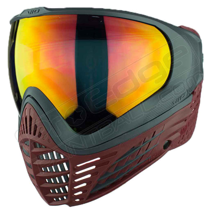 Virtue VIO X6 Thermal Paintball Mask - Red Fire - Choose Lens Color (SKU 18216)