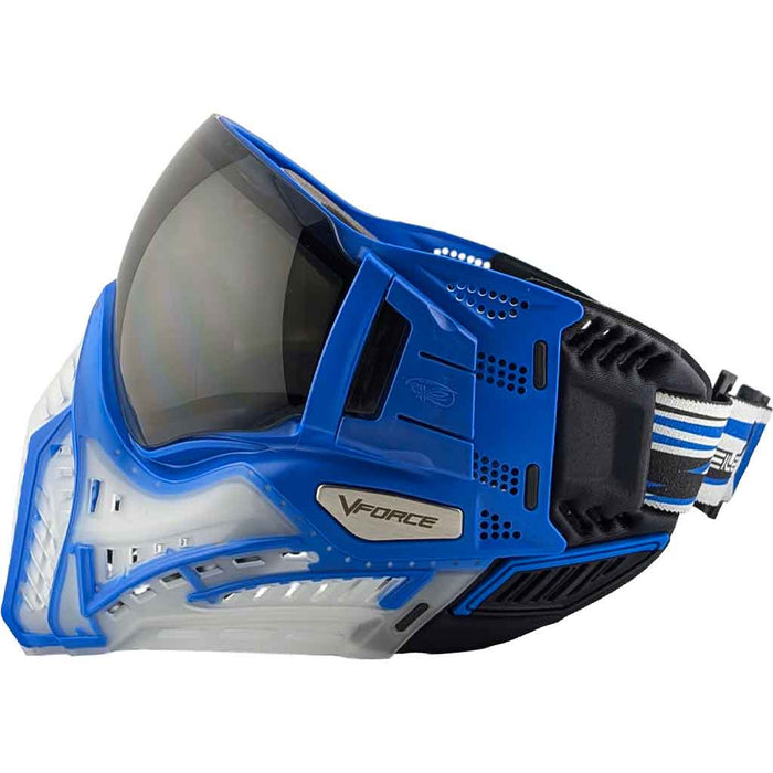 Vforce Profiler 2.0 Paintball Mask SE - Fighter Series - Iceman Clear Blue - Choose Lens