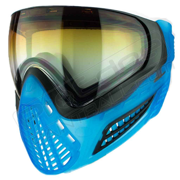 Virtue VIO Ascend Paintball Mask - Black Cyan SE - Choose Lens Color (SKU 19395)