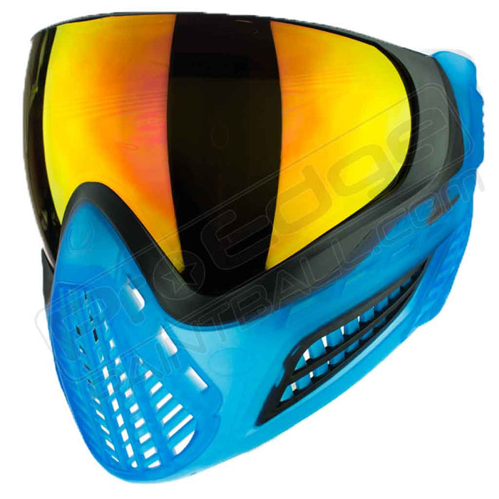 Virtue VIO Ascend Paintball Mask - Black Cyan SE - Choose Lens Color (SKU 19395)