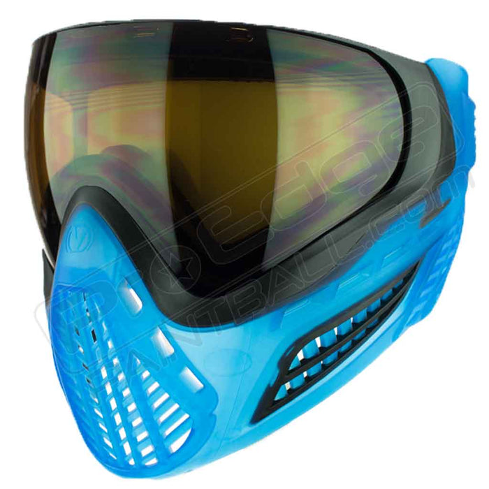 Virtue VIO Ascend Paintball Mask - Black Cyan SE - Choose Lens Color (SKU 19395)