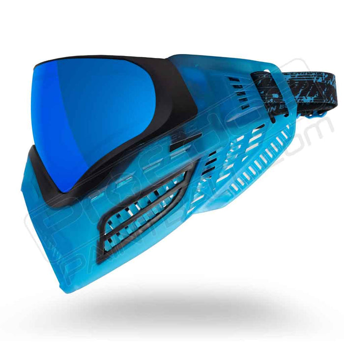 Virtue VIO Ascend Paintball Mask - Black Cyan SE - Choose Lens Color (SKU 19395)