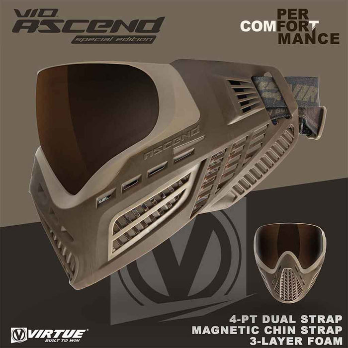 Virtue VIO Ascend Paintball Mask - DooDoo FDE SE - Choose Lens Color (SKU 19379)