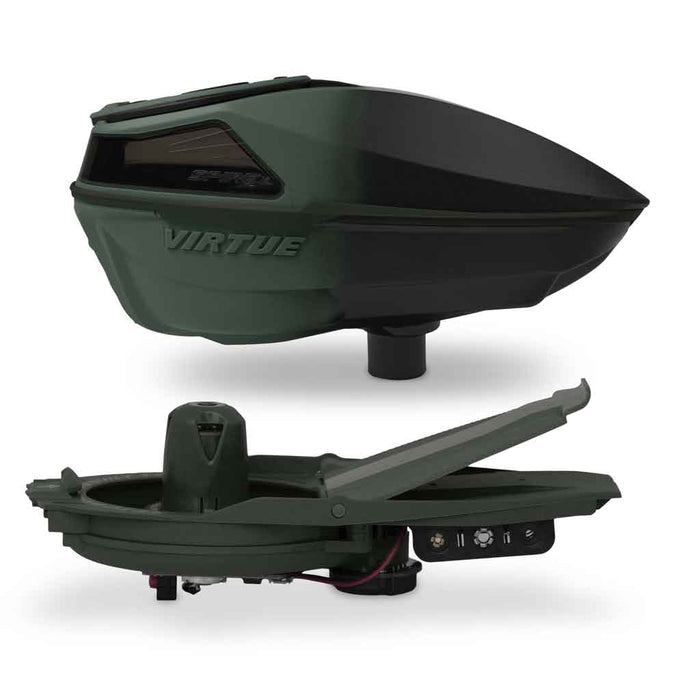 Virtue Spire V Paintball Hopper - Olive Black Fade