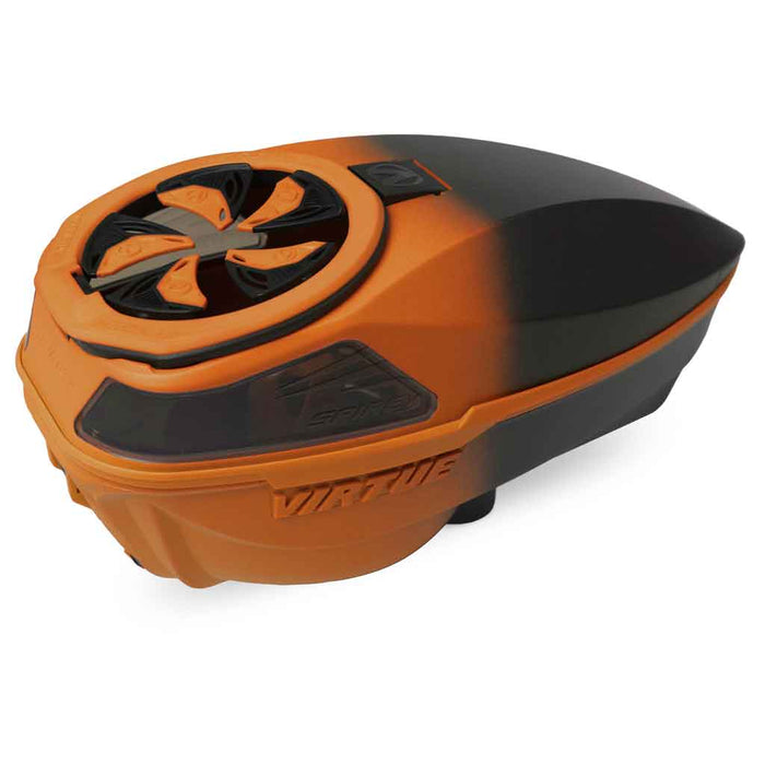 Virtue Spire V Paintball Hopper - Orange Black Fade