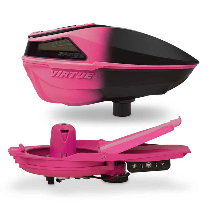 Virtue Spire V Paintball Hopper - Pink Black Fade