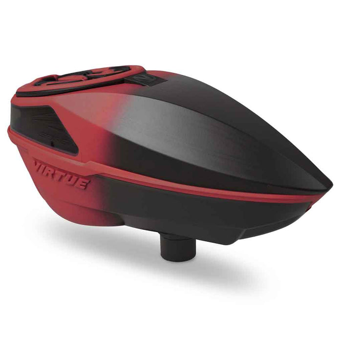 Virtue Spire V Paintball Hopper - Red Black Fade