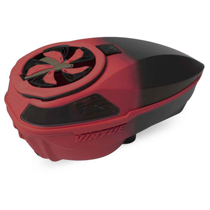 Virtue Spire V Paintball Hopper - Red Black Fade