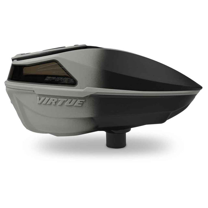 Virtue Spire V Paintball Hopper - Silver Black Fade