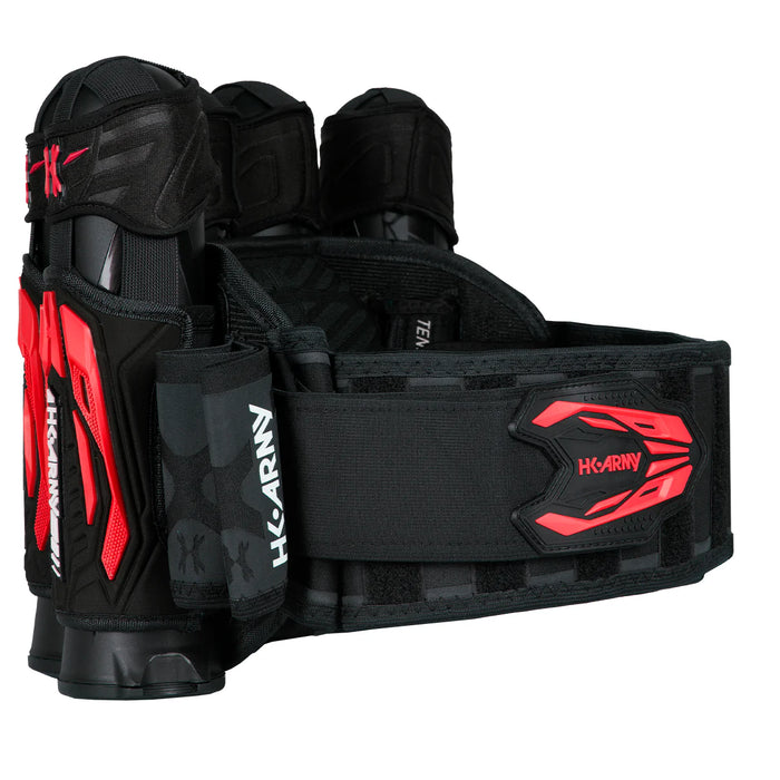 HK ARMY ZERO-G 2.0 4+3 PAINTBALL HARNESS - BLACK/RED (SKU 24790)